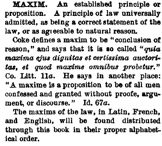 Maxims of Law - Do Not Be Fooled by Government